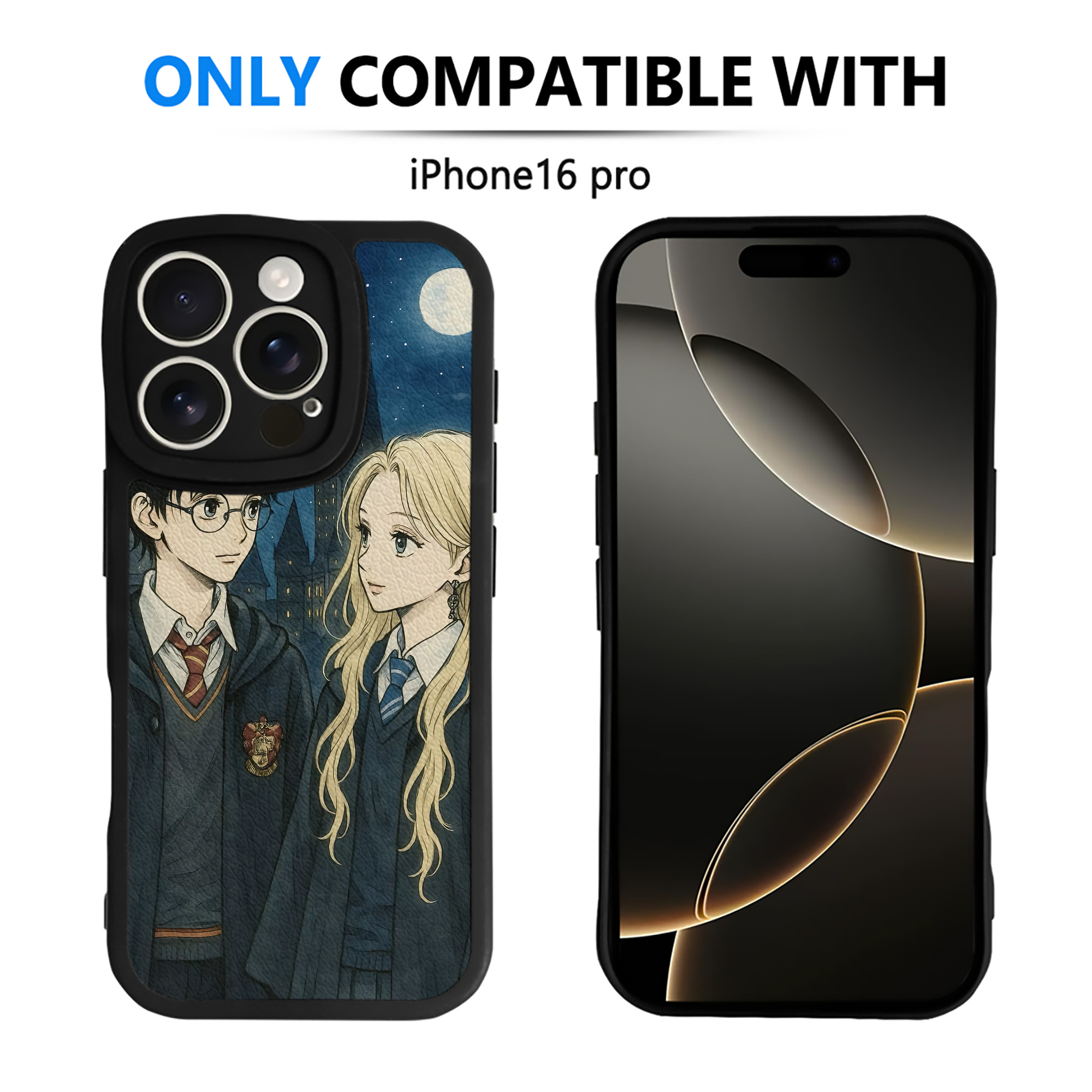 （画像用） Harry Potter ハリー・ポッターシリーズ 【iPhone 16シリーズ対応】シリコンスマホケース（レザー調） 材質：シリコン